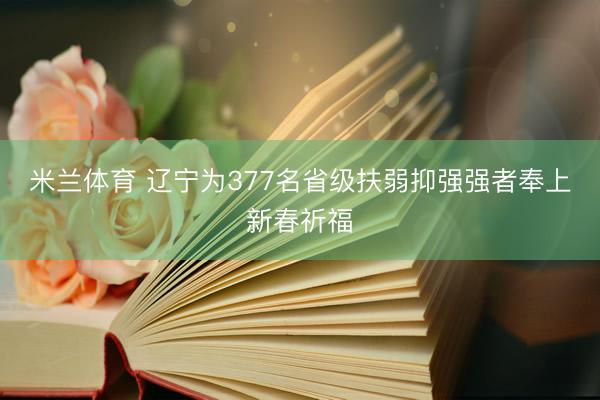 米兰体育 辽宁为377名省级扶弱抑强强者奉上新春祈福